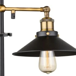 Globo Lampe Industrielle LENIUS Noire Et Dorée En Métal -BRILLIANT Soldes Boutique lampe industrielle lenius noire et doree en metal globo kw170310 2