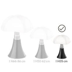 Lampe MINI PIPISTRELLO LED Dimmable Titane -BRILLIANT Soldes Boutique lampe mini pipistrello led dimmable titane martinelli 2101234 6