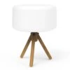 Lampe Moderne Extérieur LED CHLOE En Bois Et PVC Blanc