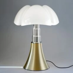 Lampe PIPISTRELLO LED Dimmable Laiton Satiné -BRILLIANT Soldes Boutique lampe pipistrello led dimmable laiton satine martinelli 2101506 4