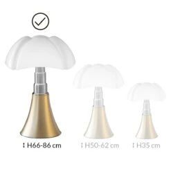 Lampe PIPISTRELLO LED Dimmable Laiton Satiné -BRILLIANT Soldes Boutique lampe pipistrello led dimmable laiton satine martinelli 2101506 8