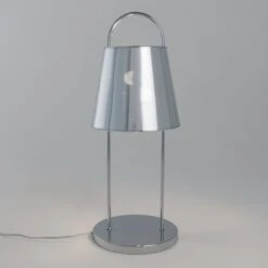 Lampe Tactile SHAPE Argentée En Métal Et PVC -BRILLIANT Soldes Boutique lampe tactile shape argentee en metal et pvc keria hk170048 3