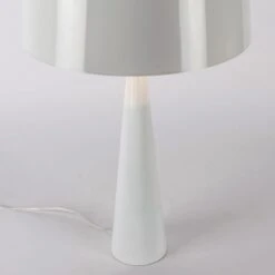 Lampe TOTEM Blanche En Métal -BRILLIANT Soldes Boutique lampe totem blanche en metal aluminor l130079 7