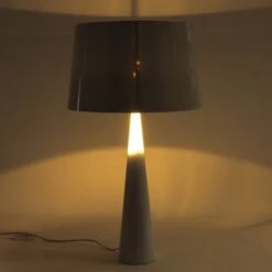 Lampe TOTEM Blanche En Métal -BRILLIANT Soldes Boutique lampe totem blanche en metal aluminor l130079 8