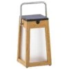 Lanterne Solaire Extérieur LED TINK En Teck Couleur Bois
