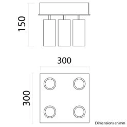 Plafonnier 4 Spots FORM En Métal Bleu -BRILLIANT Soldes Boutique plafonnier 4 spots form en metal bleu lumicom 2206591 2