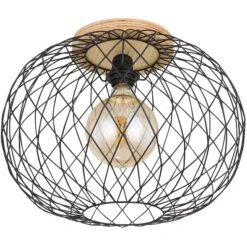 Globo Plafonnier LACKY En Métal Noir -BRILLIANT Soldes Boutique plafonnier lacky en metal noir globo 2108514 2