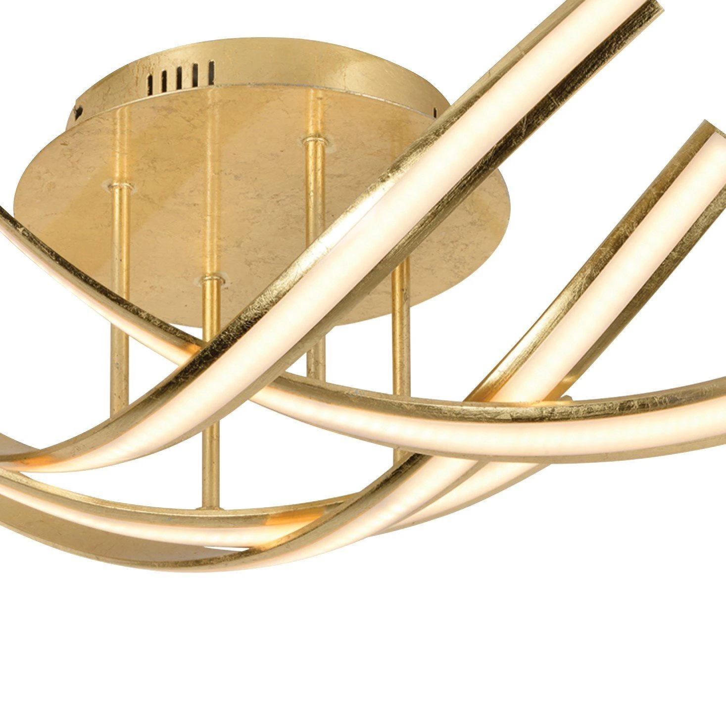 Plafonnier LED Design LINDA Doré En Métal 5 Plafonnier LED Design LINDA Doré En Métal – Image 5