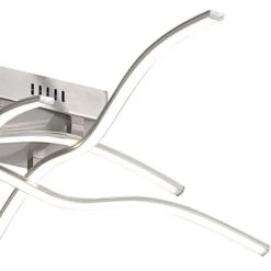 Plafonnier LED Design WAVE Argenté En Métal -BRILLIANT Soldes Boutique plafonnier led design wave argente en metal paul neuhaus kw181111 3