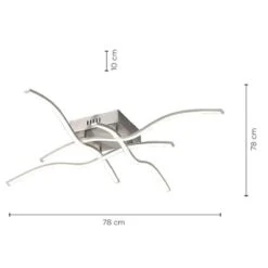 Plafonnier LED Design WAVE Argenté En Métal -BRILLIANT Soldes Boutique plafonnier led design wave argente en metal paul neuhaus kw181111 4