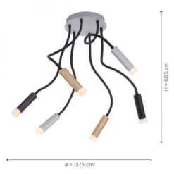 Plafonnier LED PURE GEMIN En Métal Argent -BRILLIANT Soldes Boutique plafonnier led pure gemin en metal argent paul neuhaus 2107227 2