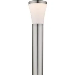 Globo Potelet Extérieur Contemporain Led ALIDO Argenté En Métal -BRILLIANT Soldes Boutique potelet exterieur contemporain led alido argente en metal globo kw170152 4